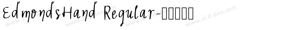 EdmondsHand Regular字体转换